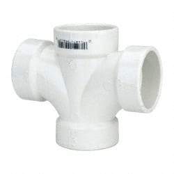 B&K Mueller - 1-1/2", PVC Drain, Waste & Vent Pipe Sanitary Cross - All Hub - Top Tool & Supply