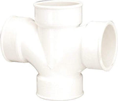 B&K Mueller - 3", PVC Drain, Waste & Vent Pipe Sanitary Cross - All Hub - Top Tool & Supply