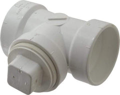 B&K Mueller - 2", PVC Drain, Waste & Vent Pipe Test Tee - Hub x Hub x CO with Plug - Top Tool & Supply