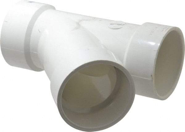 B&K Mueller - 3", PVC Drain, Waste & Vent Pipe 45 Wye - Hub x Hub x Hub - Top Tool & Supply