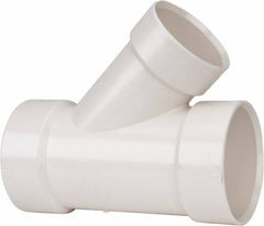 B&K Mueller - 4 x 4 x 3", PVC Drain, Waste & Vent Pipe 45 Wye - Hub x Hub x Hub - Top Tool & Supply