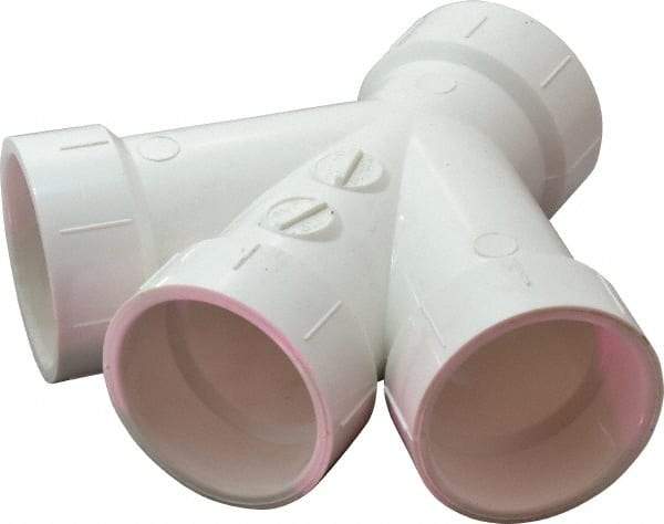 B&K Mueller - 1-1/2", PVC Drain, Waste & Vent Pipe 45 Double Wye - All Hub - Top Tool & Supply