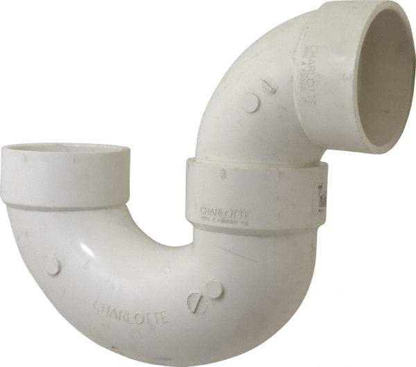 B&K Mueller - 3", PVC Drain, Waste & Vent Pipe P Trap - Hub x Hub - Top Tool & Supply