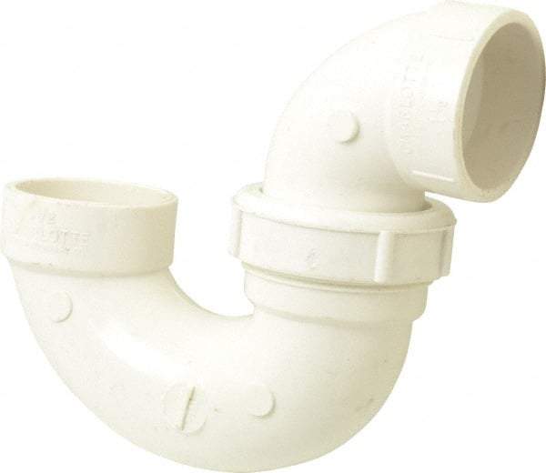 B&K Mueller - 1-1/2", PVC Drain, Waste & Vent Pipe P Trap with Union - Hub x Hub - Top Tool & Supply