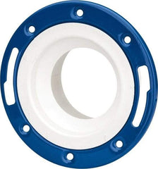 B&K Mueller - 4 x 3" Pipe, 7" OD, PVC Adjustable Closet Flange - 40° Max Working Temp, Hub End Connections - Top Tool & Supply