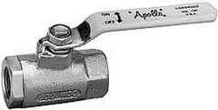 Apollo - 4" Pipe, Standard Port, Bronze Standard Ball Valve - 2 Piece, Inline - One Way Flow, FNPT x FNPT Ends, Lever Handle, 600 WOG - Top Tool & Supply