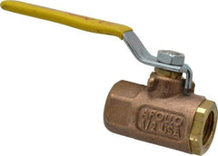 Apollo - 1/2" Pipe, Standard Port, Bronze Steam Service Ball Valve - 2 Piece, Inline - One Way Flow, FNPT x FNPT Ends, Lever Handle, 600 WOG, 250 WSP - Top Tool & Supply