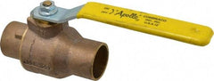 Apollo - 1-1/2" Pipe, Standard Port, Bronze Standard Ball Valve - 2 Piece, Inline - One Way Flow, Soldered x Soldered Ends, Lever Handle, 600 WOG, 125 WSP - Top Tool & Supply