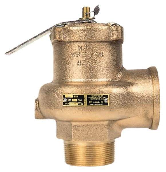 Conbraco - 2-1/2" Inlet, 2-1/2" Outlet, High Capacity Steam Relief Valve - 15 Max psi, Bronze, 4,676 Lb per Hour - Top Tool & Supply