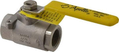 Apollo - 3/4" Pipe, Stainless Steel Standard Ball Valve - Three Way, FNPT x FNPT x FNPT Ends, Lever Handle, 800 WOG - Top Tool & Supply