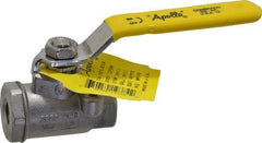 Apollo - 1/4" Pipe, Stainless Steel Standard Ball Valve - 2 Piece, Inline - One Way Flow, FNPT x FNPT Ends, Lever Handle, 2,000 WOG, 150 WSP - Top Tool & Supply