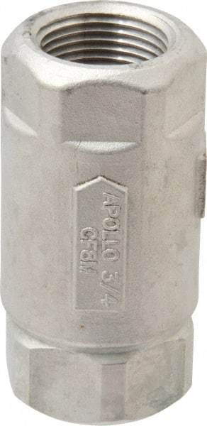 Conbraco - 3/4" Stainless Steel Check Valve - Inline, FNPT x FNPT - Top Tool & Supply