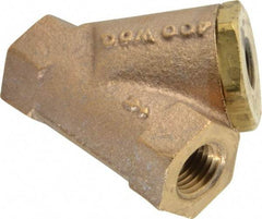 Conbraco - 1/4" Pipe, FNPT Ends, Cast Bronze Y-Strainer - 400 psi WOG Rating - Top Tool & Supply