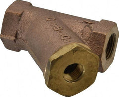 Conbraco - 3/8" Pipe, FNPT Ends, Cast Bronze Y-Strainer - 400 psi WOG Rating - Top Tool & Supply