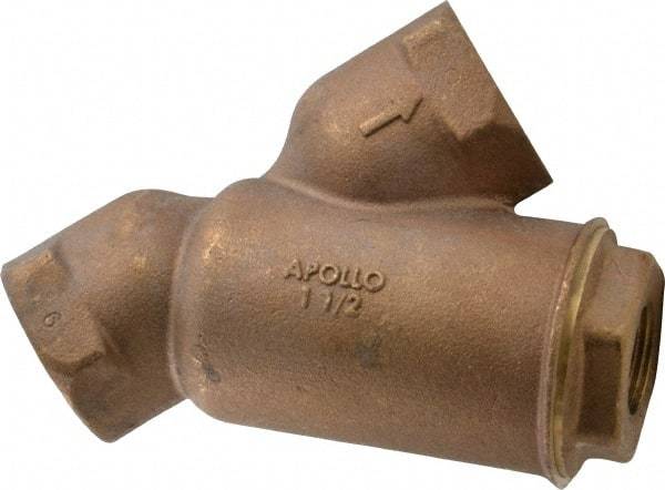 Conbraco - 1-1/2" Pipe, FNPT Ends, Cast Bronze Y-Strainer - 400 psi WOG Rating - Top Tool & Supply