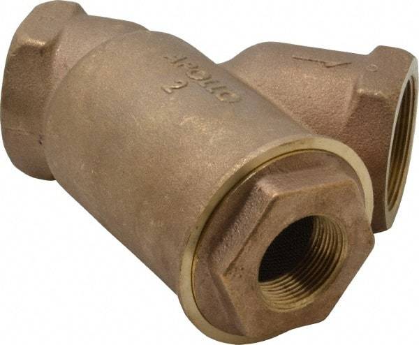 Conbraco - 2" Pipe, FNPT Ends, Cast Bronze Y-Strainer - 400 psi WOG Rating - Top Tool & Supply