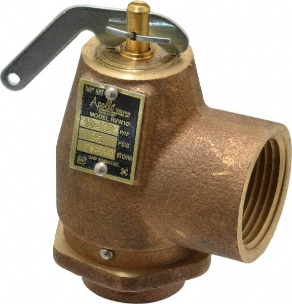 Conbraco - 3/4" Inlet, 1" Outlet, ASME Safety Relief Valve - 35 Max psi, Bronze, 790,000 BTUs - Top Tool & Supply