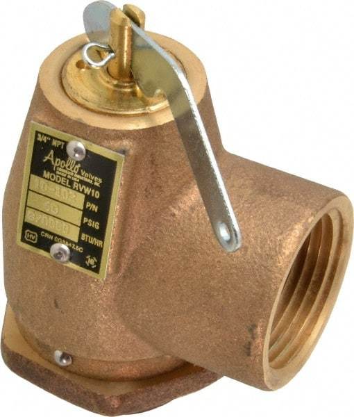 Conbraco - 3/4" Inlet, 1" Outlet, ASME Safety Relief Valve - 40 Max psi, Bronze, 870,000 BTUs - Top Tool & Supply