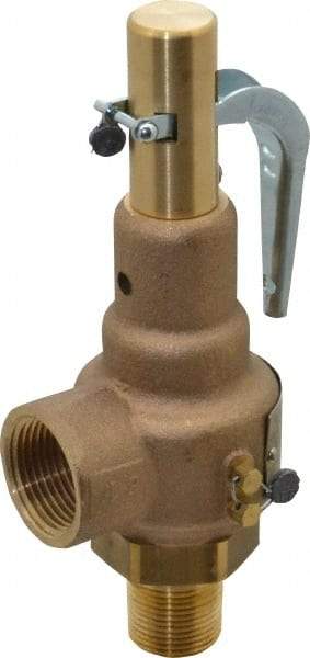 Conbraco - 3/4" Inlet, 1" Outlet, High Pressure Safety Relief Valve - 125 Max psi, Bronze, 1,402 Lb per Hour - Top Tool & Supply