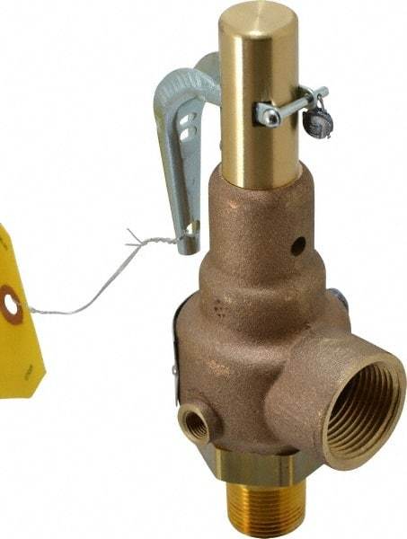 Conbraco - 3/4" Inlet, 1" Outlet, High Pressure Safety Relief Valve - 150 Max psi, Bronze, 1,653 Lb per Hour - Top Tool & Supply