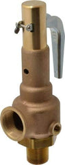 Conbraco - 1" Inlet, 1-1/4" Outlet, High Pressure Safety Relief Valve - 100 Max psi, Bronze, 1,796 Lb per Hour - Top Tool & Supply