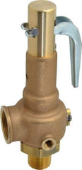 Conbraco - 1" Inlet, 1-1/4" Outlet, High Pressure Safety Relief Valve - 150 Max psi, Bronze, 2,581 Lb per Hour - Top Tool & Supply