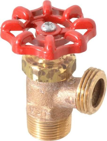 Conbraco - 3/4" Pipe, Bronze, MNPT x GHT End Connection, Boiler Drain Valve - 5/8" Long Shank, Handwheel Handle - Top Tool & Supply