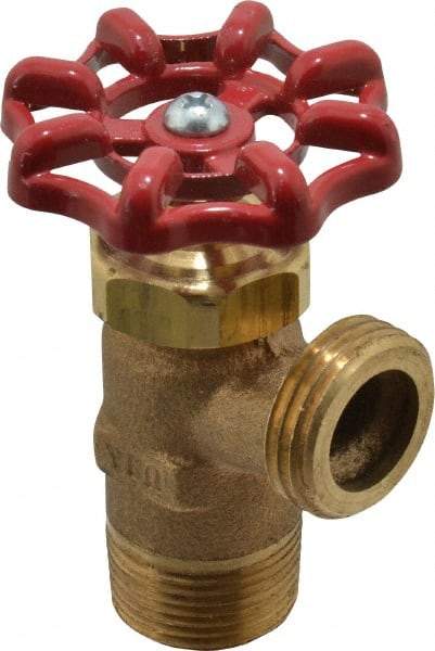 Conbraco - 3/4" Pipe, Bronze, MNPT x GHT End Connection, Boiler Drain Valve - 15/16" Long Shank, Handwheel Handle - Top Tool & Supply