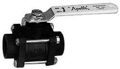 Apollo - 2" Pipe, Full Port, Carbon Steel Standard Ball Valve - 3 Piece, Inline - One Way Flow, Socket Weld x Socket Weld Ends, Lever Handle, 1,000 WOG, 150 WSP - Top Tool & Supply