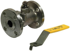 Apollo - 12" Pipe, Full Port, Carbon Steel Standard Ball Valve - Inline - One Way Flow, Flanged x Flanged Ends, Lever with Gear Operator Handle, 285 WOG, 150 WSP - Top Tool & Supply