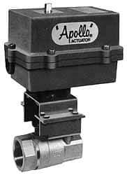 Apollo - 1" Pipe, 2,000 psi WOG Rating Carbon Steel Electric Actuated Ball Valve - Standard Port, 150 psi WSP Rating, Threaded (NPT) End Connection - Top Tool & Supply