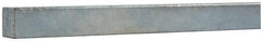 Made in USA - 12" Long x 3/8" High x 3/8" Wide, Zinc-Plated Key Stock - Low Carbon Steel - Top Tool & Supply