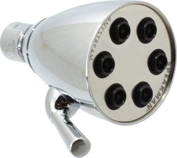 Speakman - 2.5 GPM, 2-3/4 Face Diameter, Shower Head with Brass Ball Joint - 48 Sprayers, Brass and Lexan - Top Tool & Supply