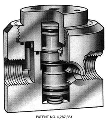 Simtech - 3/4" NPTF Diverator Air Valve - 150 Max psi, PP/EPDM Material - Top Tool & Supply