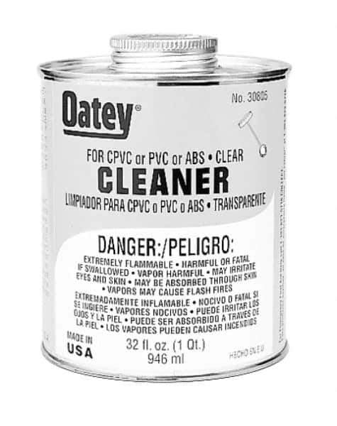 Oatey - 1 Gal All-Purpose Cleaner - Clear, Use with ABS, PVC & CPVC For All Diameters - Top Tool & Supply