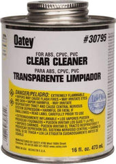 Oatey - 16 oz All-Purpose Cleaner - Clear, Use with ABS, PVC & CPVC For All Diameters - Top Tool & Supply