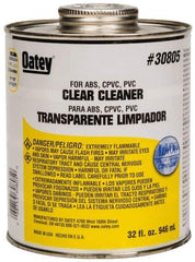 Oatey - 32 oz All-Purpose Cleaner - Clear, Use with ABS, PVC & CPVC For All Diameters - Top Tool & Supply