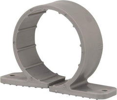 Oatey - 2" Pipe, Standard Pipe Clamp - Gray, Polypropylene - Top Tool & Supply