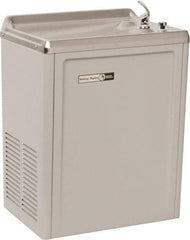 Halsey Taylor - 4 GPH Cooling Capacity Compact Flush Wall Mounted Water Cooler & Fountain - Vinyl Cabinet, 230 Watts, 2.5 Full Load Amperage, 0.16 hp - Top Tool & Supply