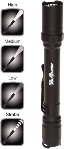 Bayco - LED Bulb, Industrial/Tactical Flashlight - Black Aluminum Body, AA Batteries - Top Tool & Supply