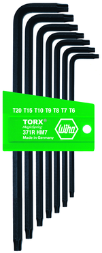 7 Piece - T6; T7; T8; T9; T10; T15; T20 MagicRing® Screw Holding - Torx Long Arm L-Key Set - Top Tool & Supply