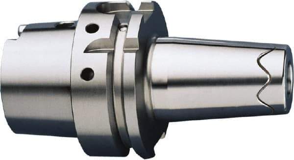 HAIMER - 10mm Hole Diam, HSK63A Taper Shank Shrink Fit Tool Holder & Adapter - 130mm Projection, 24mm Nose Diam, 42mm Clamping Depth, 25,000 RPM, Through Coolant - Exact Industrial Supply