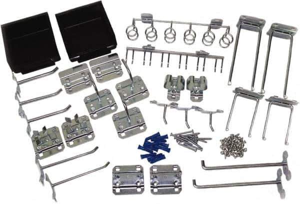 Triton - 30 Piece, Pegboard Hook Set - Zinc Alloy & Steel - Top Tool & Supply