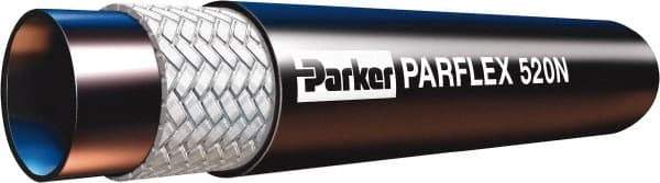 Parker - -4 Hose Size, 1/4" ID x 0.51" OD, 5,000 psi Work Pressure Hydraulic Hose - 2" Radius, Nylon Tube, Polyurethane Cover, -40°F to 212°F - Top Tool & Supply