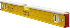 Stabila - 24" Long 3 Vial Spirit Level - Aluminum, Yellow, 2 Plumb & 1 Level Vials - Top Tool & Supply