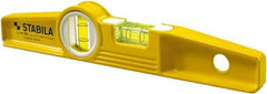 Stabila - Magnetic 10" Long 2 Vial Torpedo Level - Die Cast, Yellow, 1 Plumb & 1 Level Vial - Top Tool & Supply