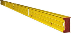 Stabila - Magnetic 96" Long 3 Vial Box Beam Level - Aluminum, Yellow, 2 Plumb & 1 Level Vials - Top Tool & Supply