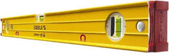 Stabila - Magnetic 24" Long 3 Vial Box Beam Level - Aluminum, Yellow, 2 Plumb & 1 Level Vials - Top Tool & Supply