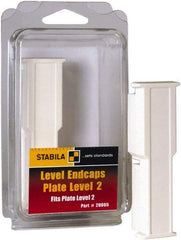 Stabila - Level Replacement End Cap Mount - White, Use with 106T & 106TM Series Levels - Top Tool & Supply