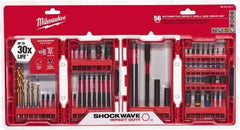 Milwaukee Tool - 56 Piece, Drill & Drive Set - 1/16 to 1/4" Hex, Multi-Purpose Tool Kit Kit, 1/4" Drive, Phillips, Torx, Magnetic Bit Holder, 1/4" Drive Bits Point - Top Tool & Supply